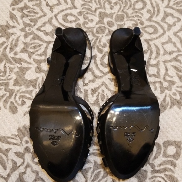 Nina black heels with embellishments rhinestones - Picture 4 of 4